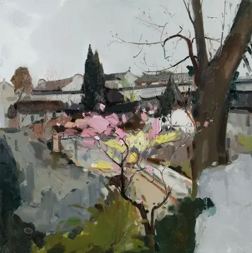 《春》 60×60cm · 布面油画 · 2018