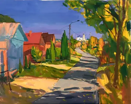 《俄罗斯的乡村》 100×80cm · 布面油画 · 2025